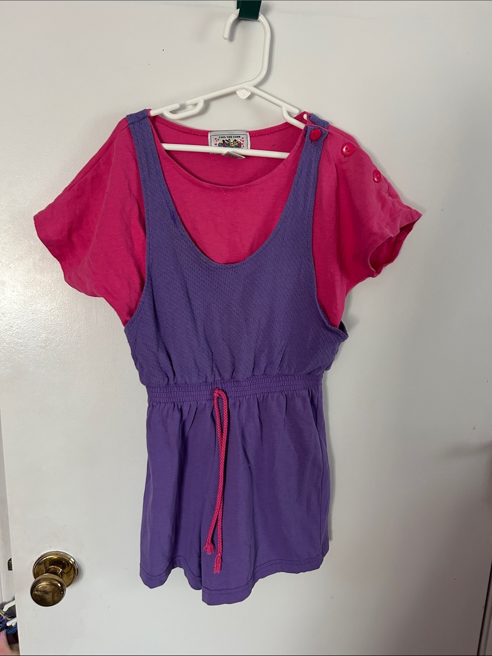 Girls Vintage-Pink & Purple romper size 10